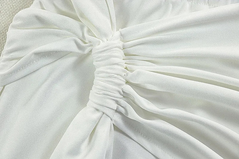 Robe longue sexy asymétrique dos nu Leosoxs, robe de plage moulante sans manches à épaules dénudées.