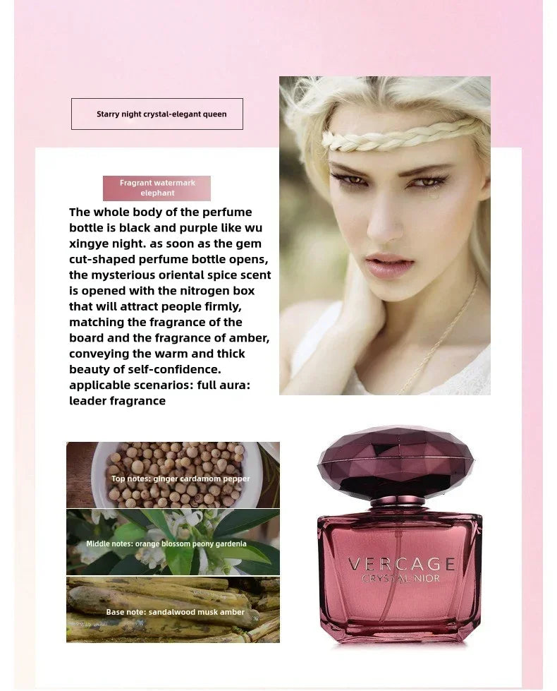 Perfume 50ML Osmanthus Peony and Pomegranate Fragrance Perfume for Women Crystal Diamond Series Light and Elegant Scent Parfum