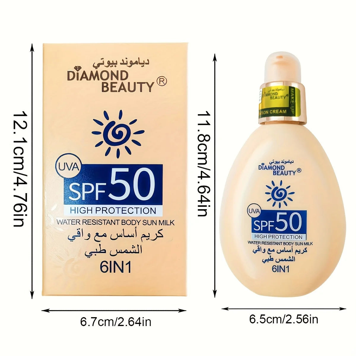Sunscreen SPF 50 Face Body Isolation Female Sunscreen lotion 100ml Summer Outdoor liquid foundation Moisturizing Cream