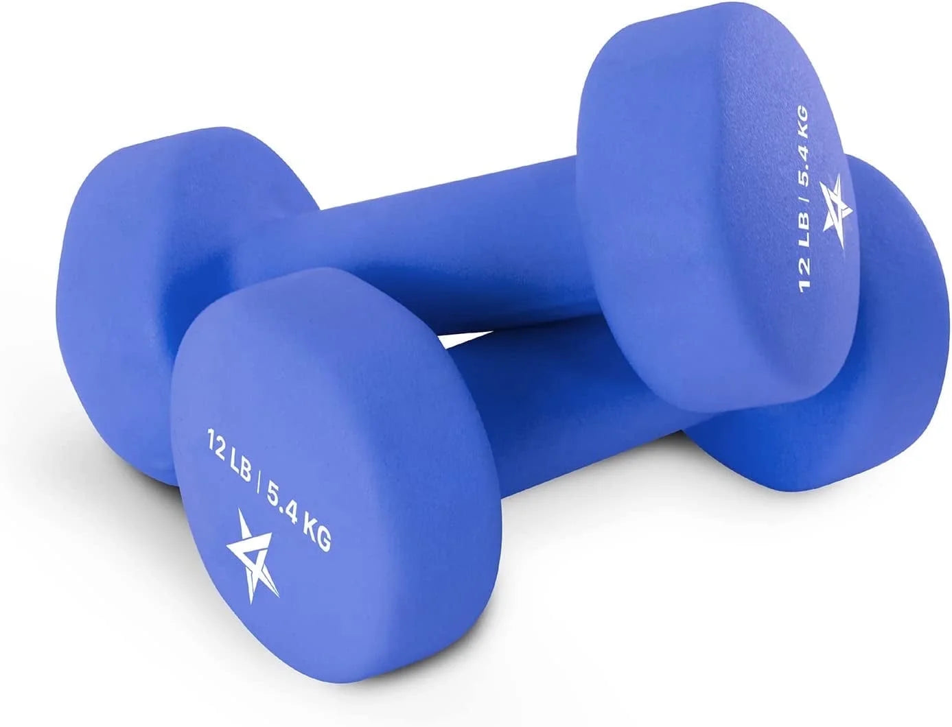 Yes4All Neoprene Coated Dumbbell for Women, Black, 10 Lb Pair