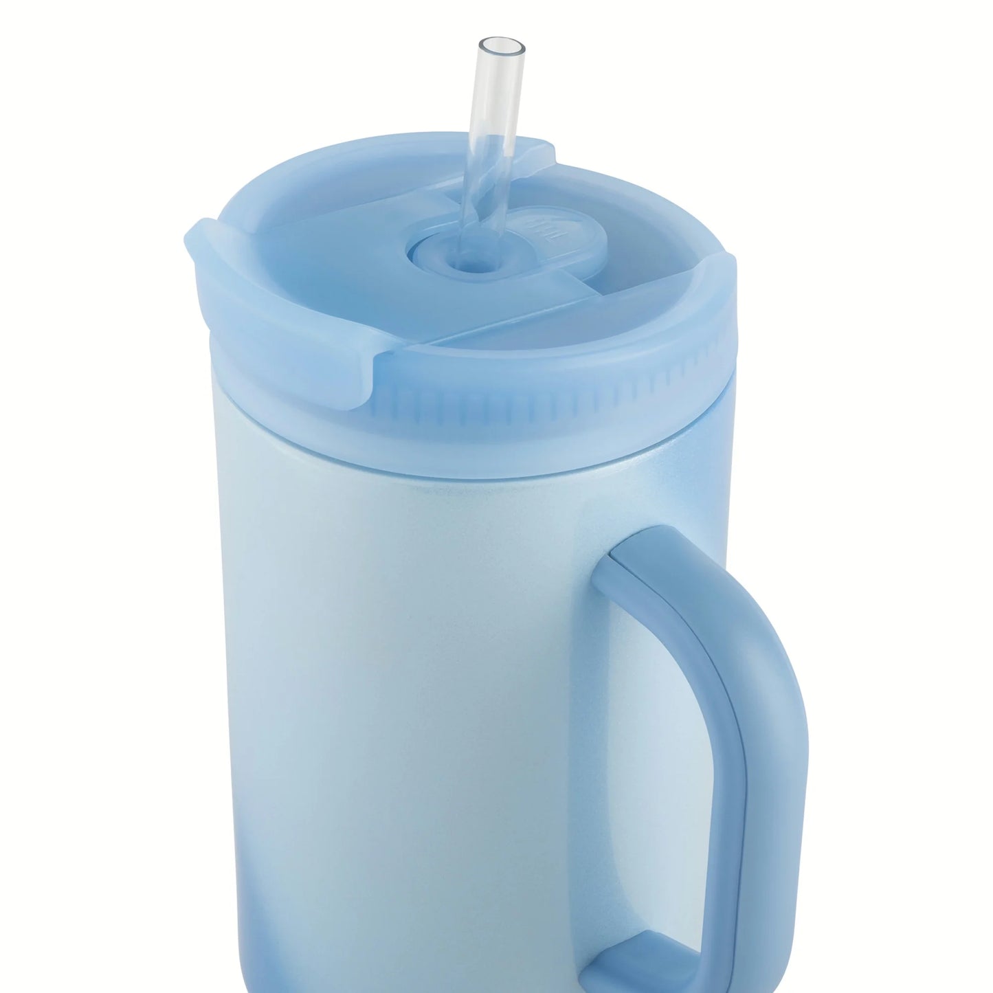 Stainless Steel Hudson Tumbler with Straw 40 Fl Oz, Shimmering Blue