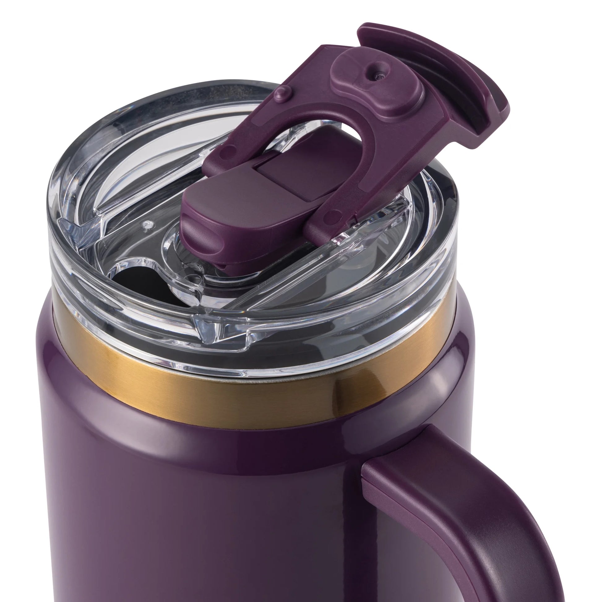 32 Fl Oz Stainless Steel Luna Tumbler with Handle and Dual Straw Lid, Purple