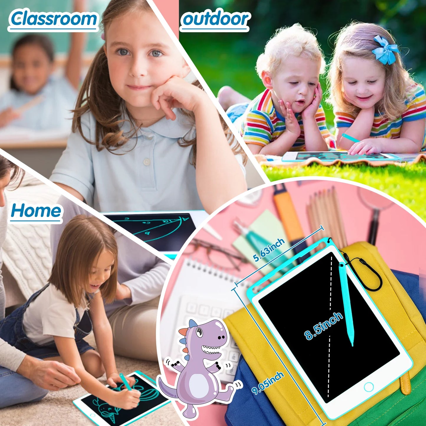 Richgv LCD Writing Tablet for Kids, 8.5 Inch Drawing Tablet Doodle Pad Preschool Learning Toys for Toddlers, Drawing Pad Gifts for Boys Girls