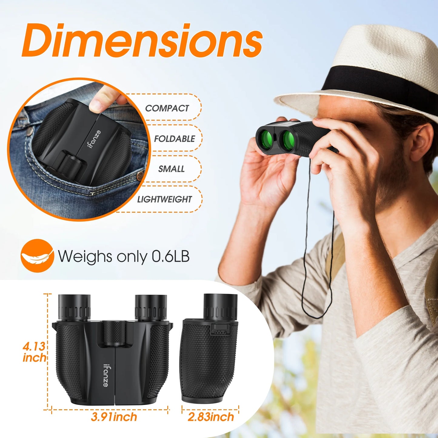 Compact Binoculars for Adults and Kids, 10X25 Binoculars for Bird Watching, Small Binoculars for Travel Sightseeing Hunting Wildlife Watching Outdoor Sports Games Concerts