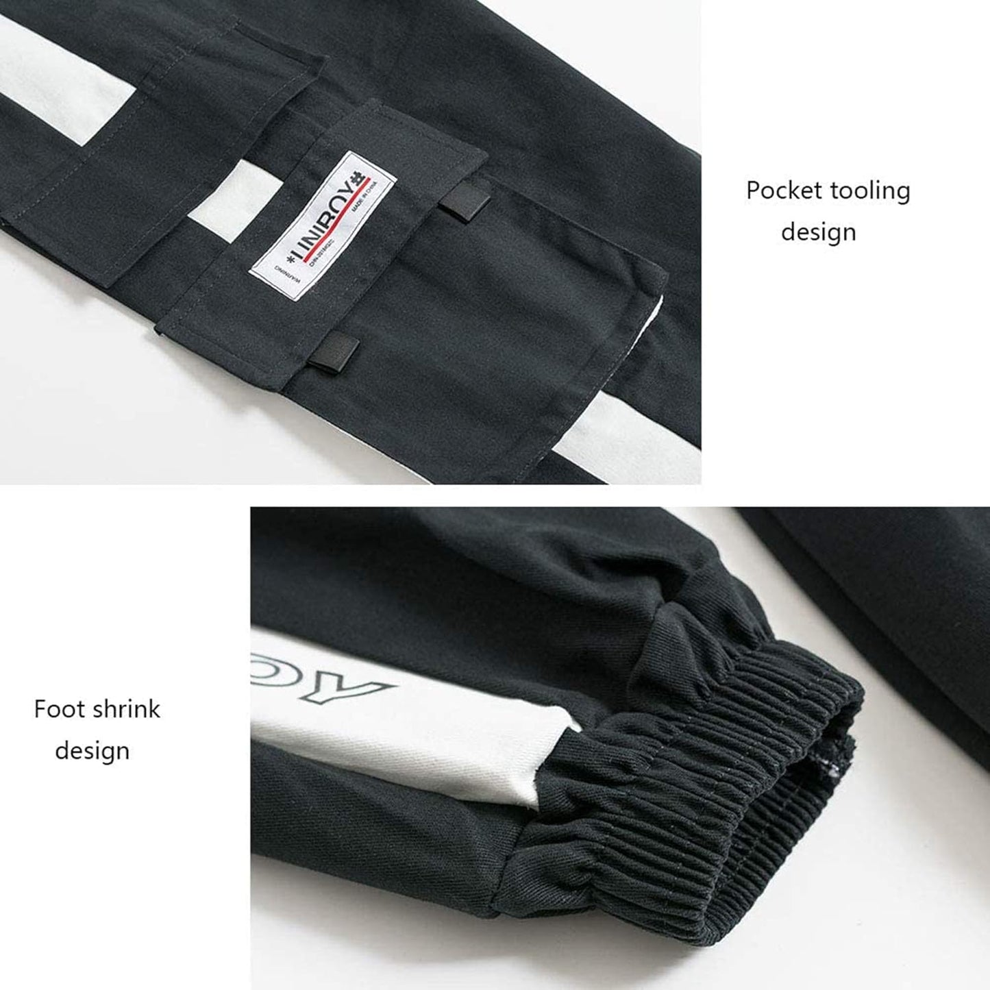 XYXIONGMAO Men'S Streetwear Joggers Casual Sports Pants Baggy Casual Techwear Hip Hop Sweatpants Black Cargo Pants for Men