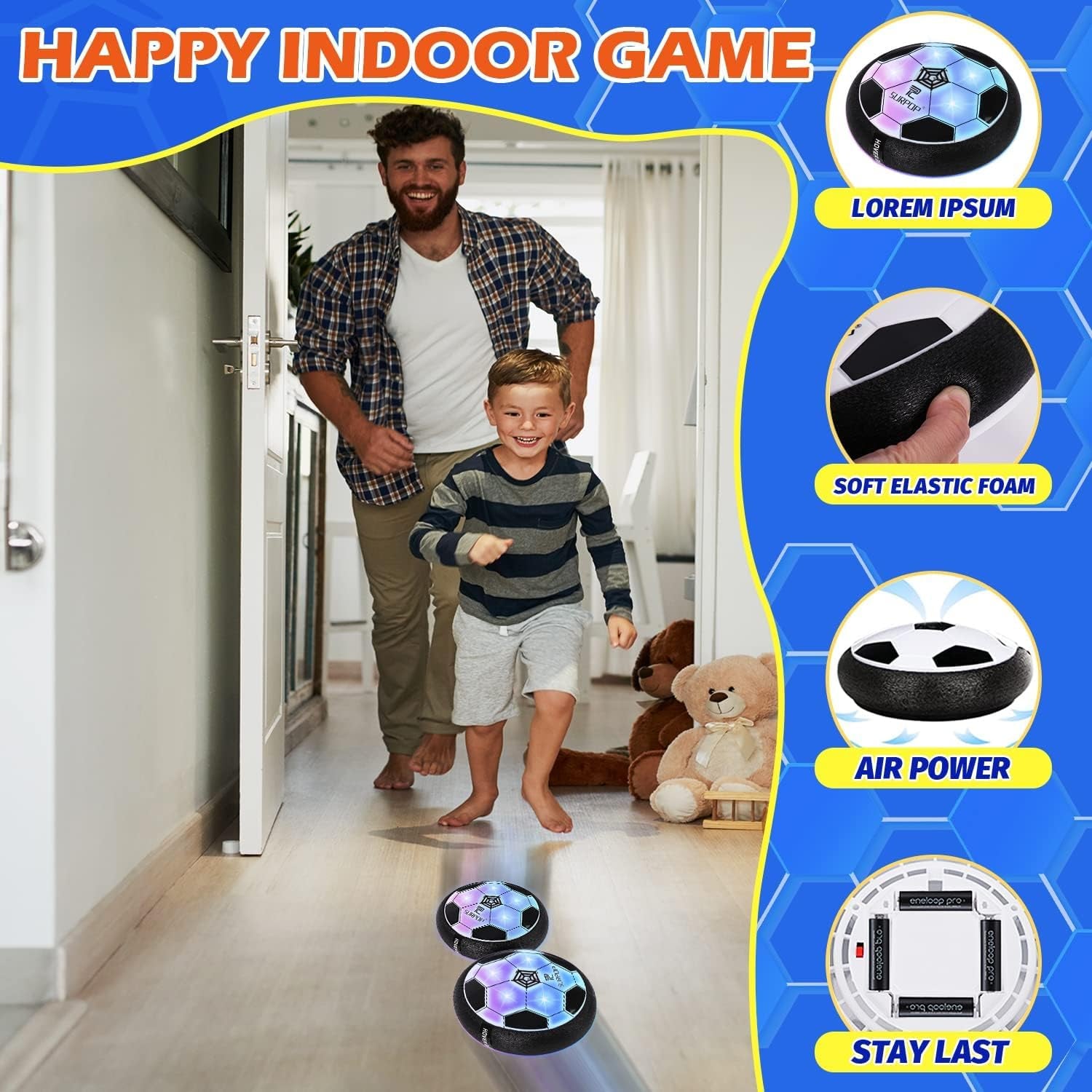 2 Pcs Hover Soccer Toys Set, Boys Gift Idea for Age 6 7 8 9 10 11 12 Years Old