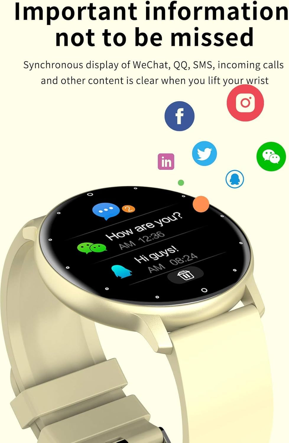 Smart Watch Men Bluetooth Call Fitness Tracker 1.32"" HD Full Touch Screen Smartwatch IP67 Waterproof Yellow Stainless Steel Sport Watch for Android Ios, Zl02Cpro-Yellow
