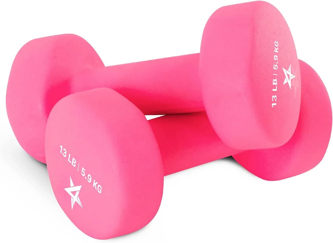 Yes4All Neoprene Coated Dumbbell for Women, Black, 10 Lb Pair