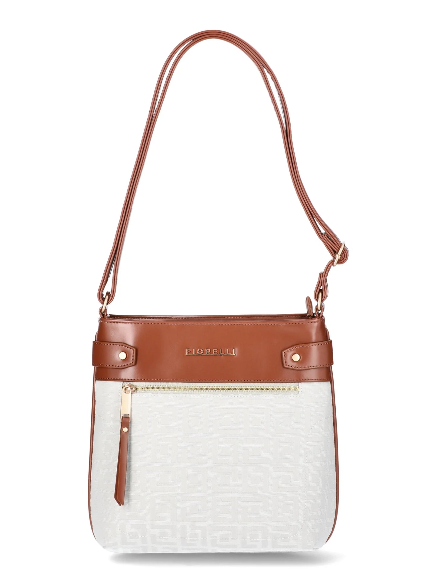 Fiorelli Women’S Lila Crossbody Handbag, Geo Jacquard White