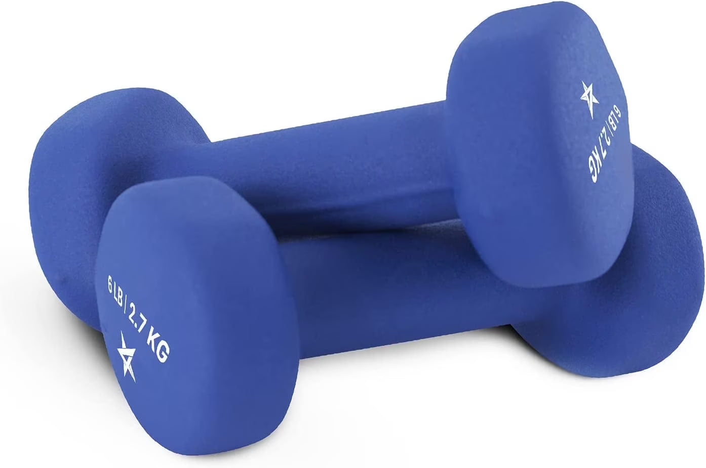 Yes4All Neoprene Coated Dumbbell for Women, Black, 10 Lb Pair