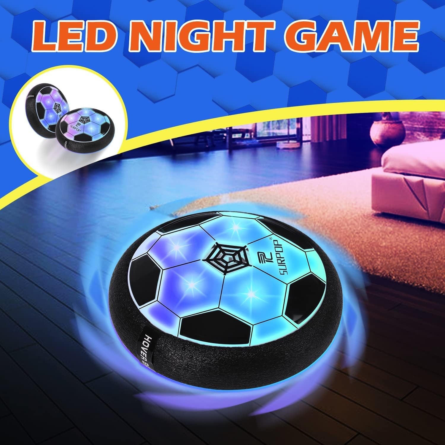 2 Pcs Hover Soccer Toys Set, Boys Gift Idea for Age 6 7 8 9 10 11 12 Years Old