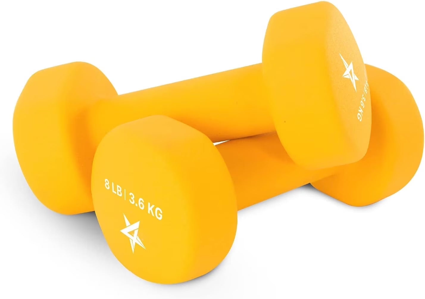 Yes4All Neoprene Coated Dumbbell for Women, Black, 10 Lb Pair