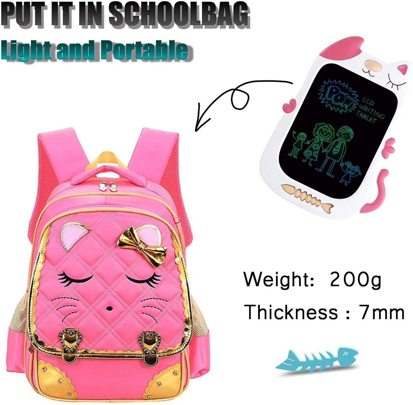 LCD Drawing Doodle Board Toys for Girls 3-6 Years, Toddler Girl Learning Toys for Girls 4 5 6 7 8 Year Old, Birthday Gifts Toys for 2 3 4 5 Years Old Girls
