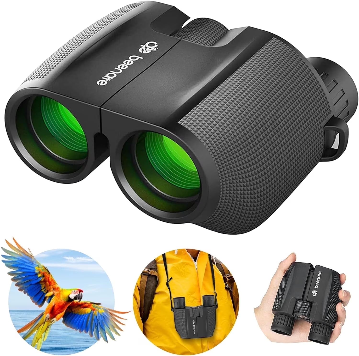 Compact Binoculars for Adults and Kids, 10X25 Binoculars for Bird Watching, Small Binoculars for Travel Sightseeing Hunting Wildlife Watching Outdoor Sports Games Concerts