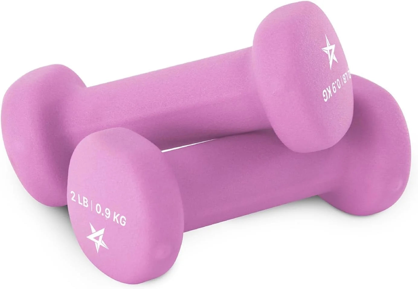 Yes4All Neoprene Coated Dumbbell for Women, Black, 10 Lb Pair