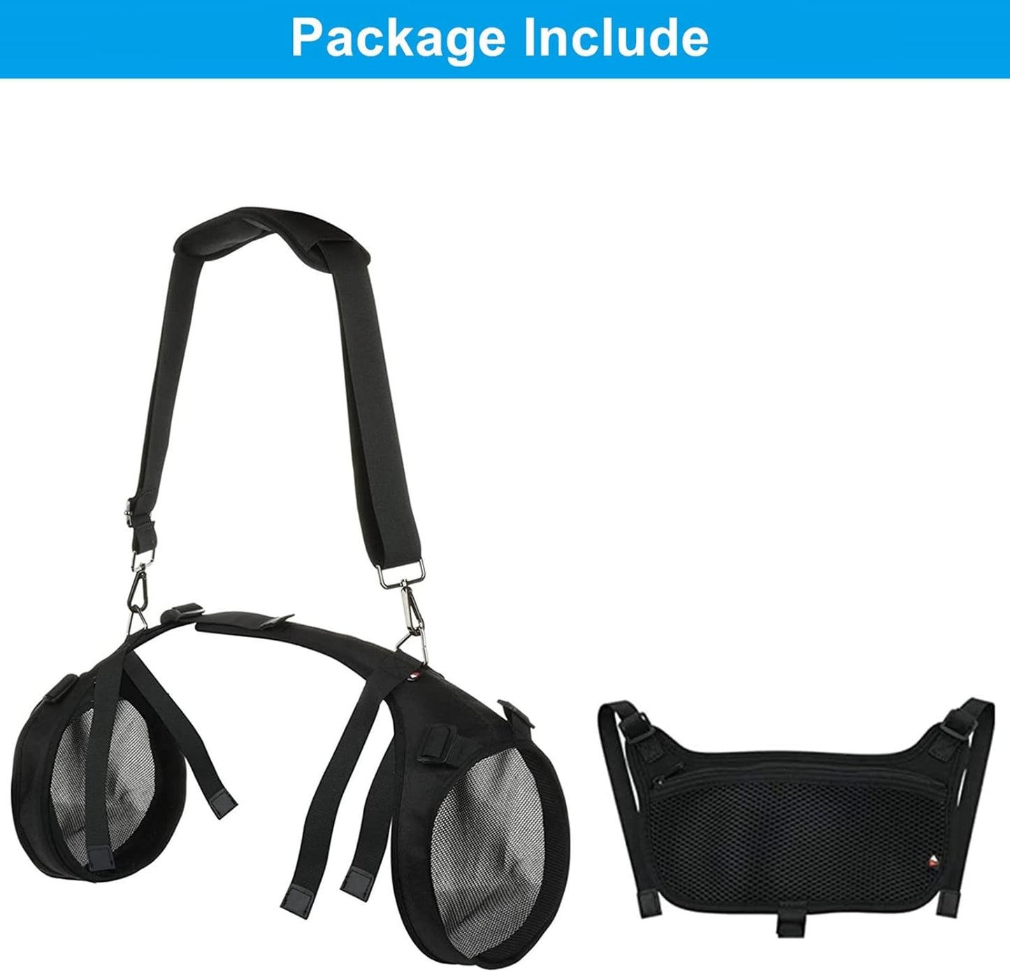 Travel Carrying Strap for JBL Boombox/Boombox 2 Waterproof Portable Speaker, Shoulder Strap with Two Side Covers Travel Carrying Pouch for JBL Boombox (Black)