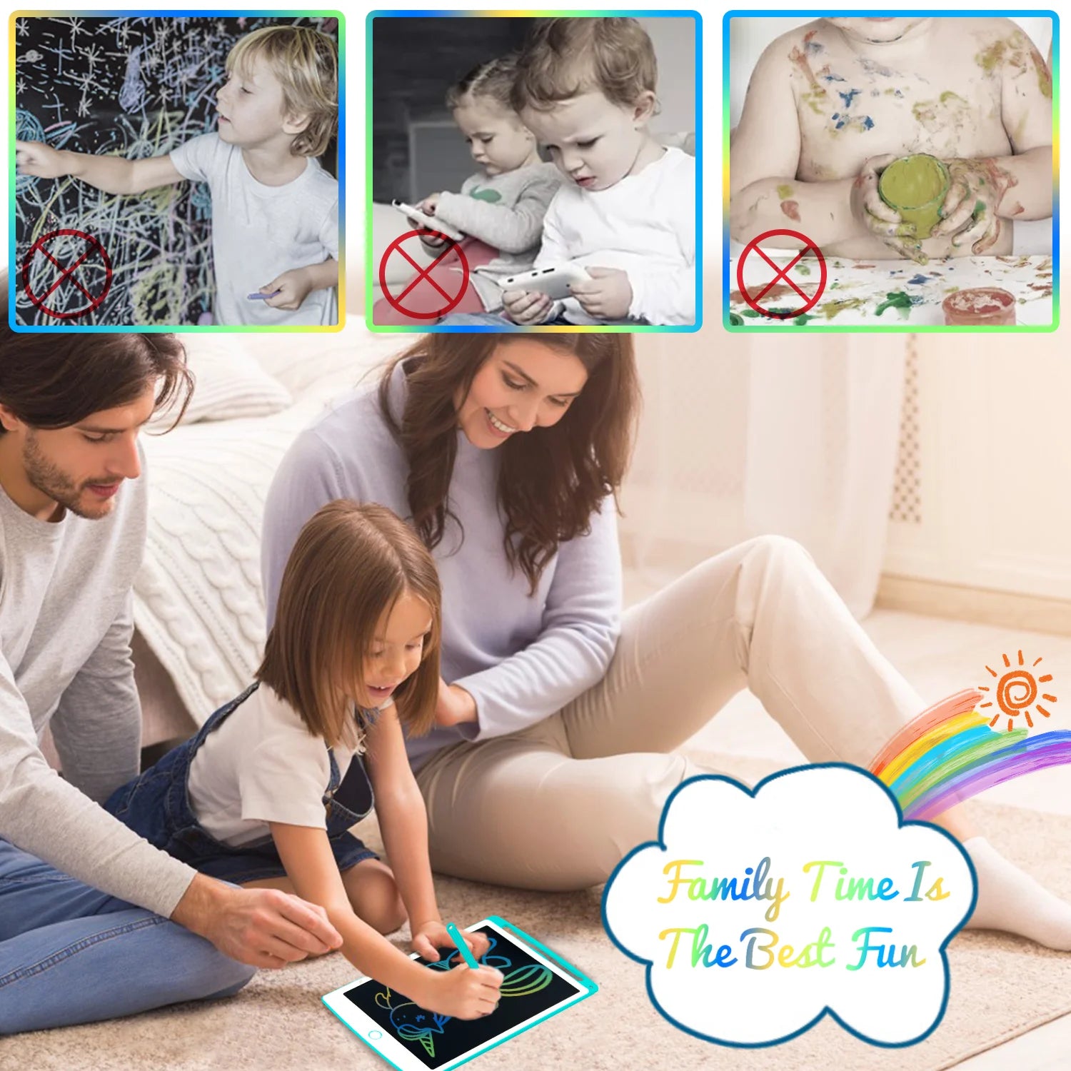 Richgv LCD Writing Tablet for Kids, 8.5 Inch Drawing Tablet Doodle Pad Preschool Learning Toys for Toddlers, Drawing Pad Gifts for Boys Girls