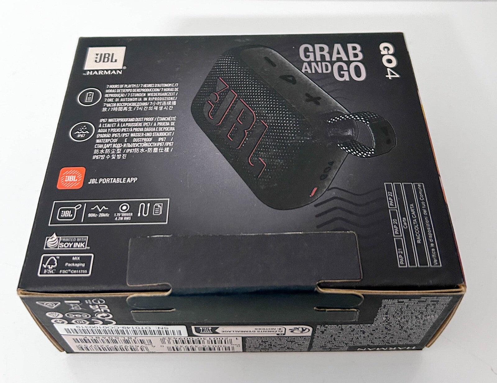 JBL Go4 Portable Waterproof Wireless Speaker - Black NEW!