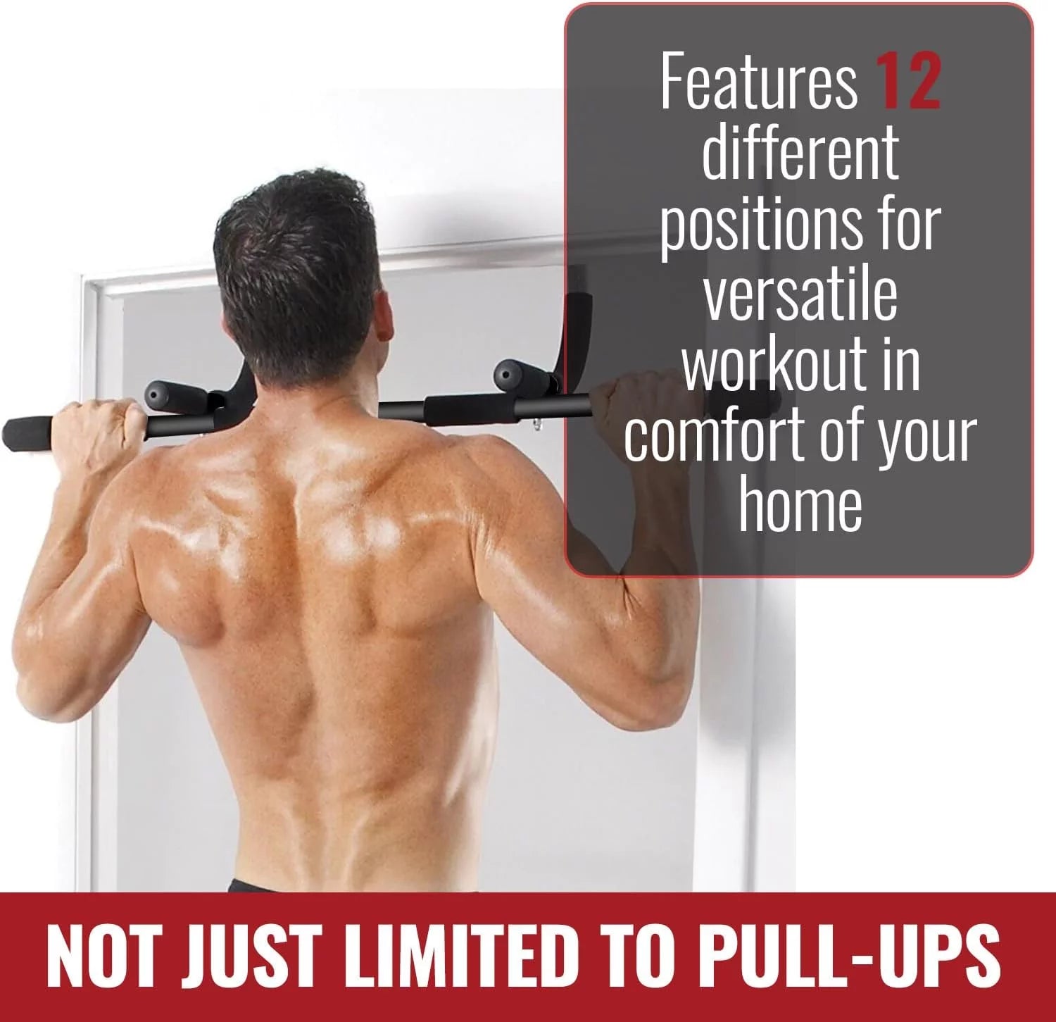 Ben Din Clothing Multi-Function Portable Pull up Bar for Doorway, Black