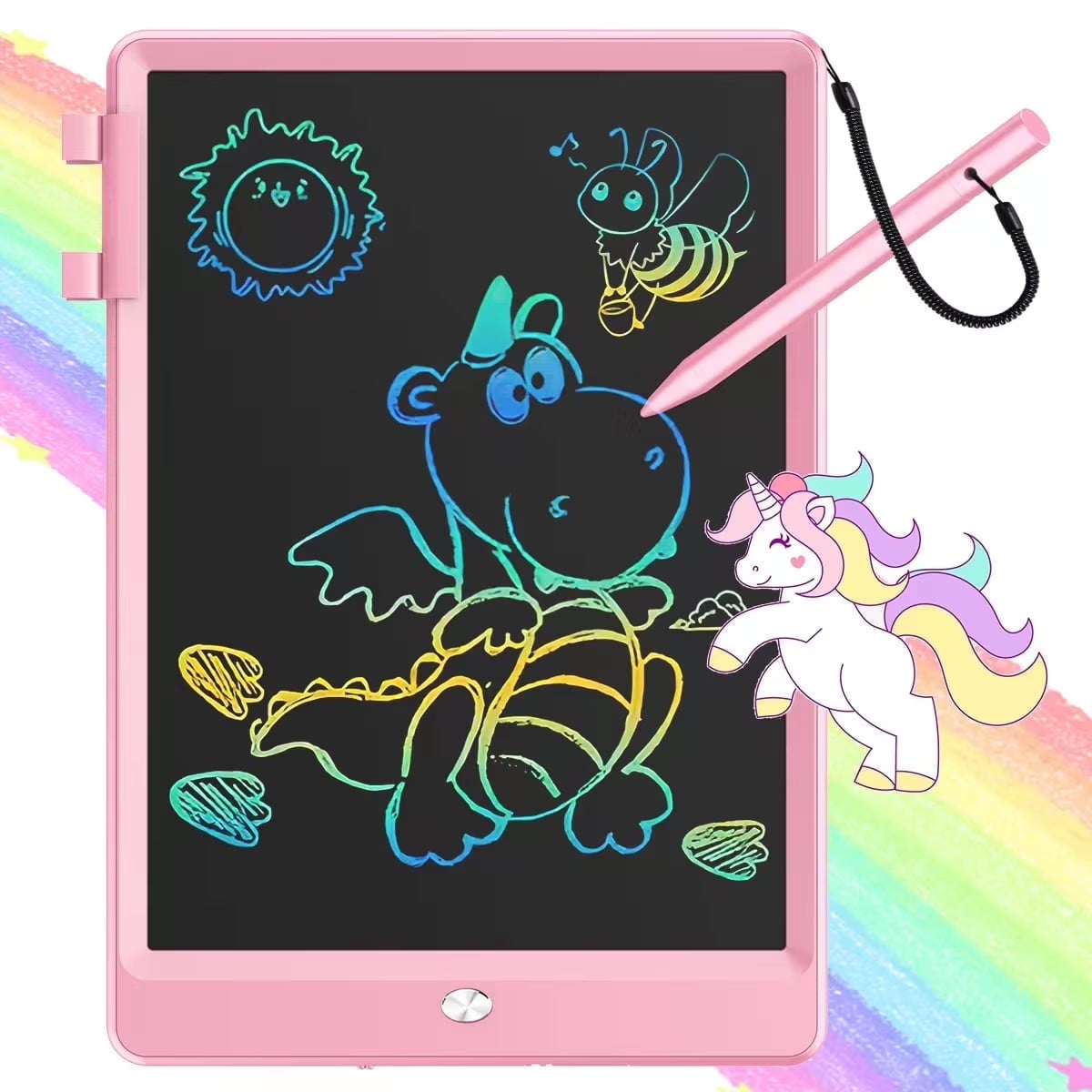 LCD Writing Tablet, Doodle Boards for Kids, Colorful Toddler Doodle Board Drawing Tablet, Erasable Reusable Drawing Pads, Educational and Learning Toys for Kids