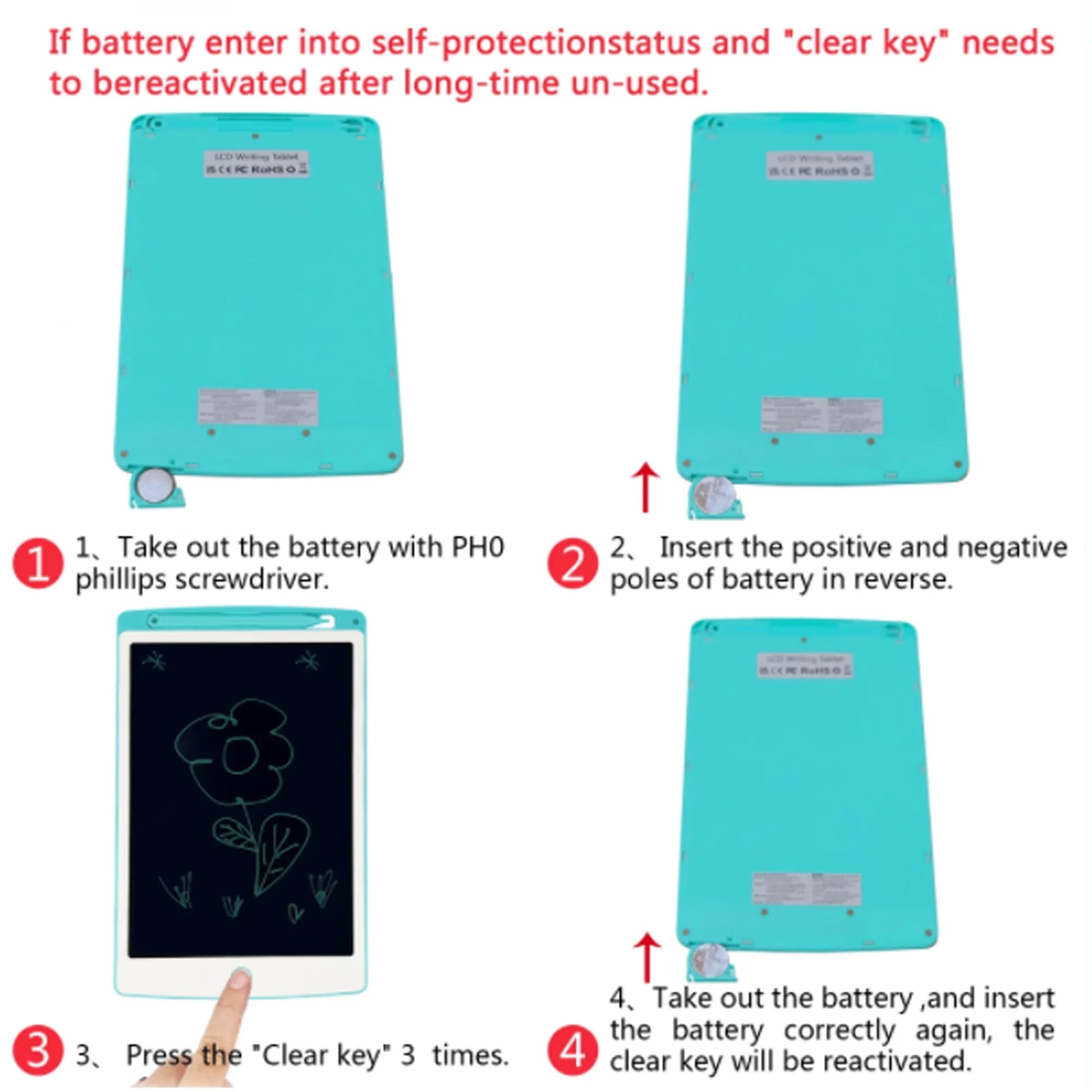 Richgv LCD Writing Tablet for Kids, 8.5 Inch Drawing Tablet Doodle Pad Preschool Learning Toys for Toddlers, Drawing Pad Gifts for Boys Girls