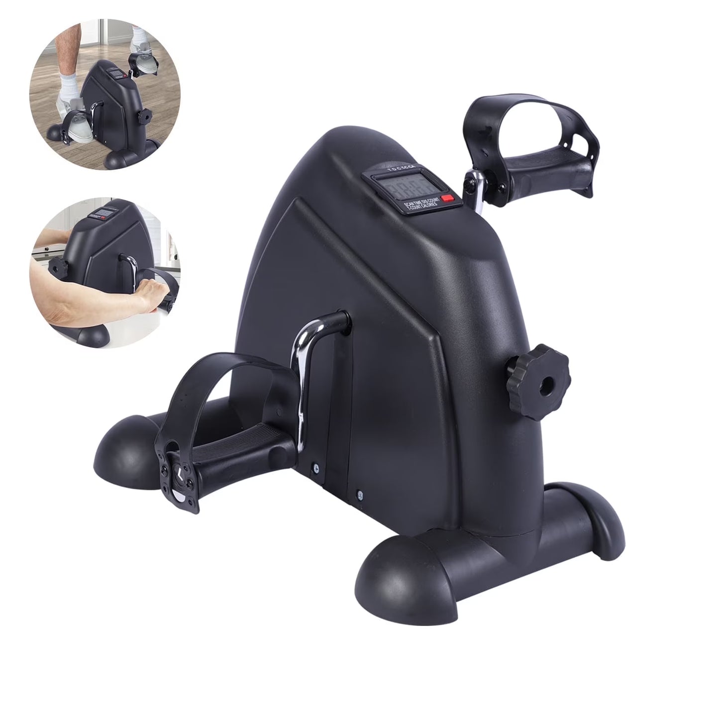 Baokaler under Desk Exercise Bike, Foot Pedal Exerciser, Portable under Desk Pedal Stepper with Digital Display, Mini Leg Exerciser for Home