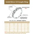Bestyle Created Diamond Engagement Rings for Women Pure 925 Sterling Silver Infinity Promise Wedding Band Birthday Valentine's Day Gifts Size 4-12