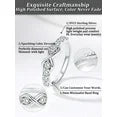 Bestyle Created Diamond Engagement Rings for Women Pure 925 Sterling Silver Infinity Promise Wedding Band Birthday Valentine's Day Gifts Size 4-12
