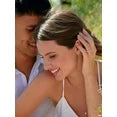 Bestyle Created Diamond Engagement Rings for Women Pure 925 Sterling Silver Infinity Promise Wedding Band Birthday Valentine's Day Gifts Size 4-12